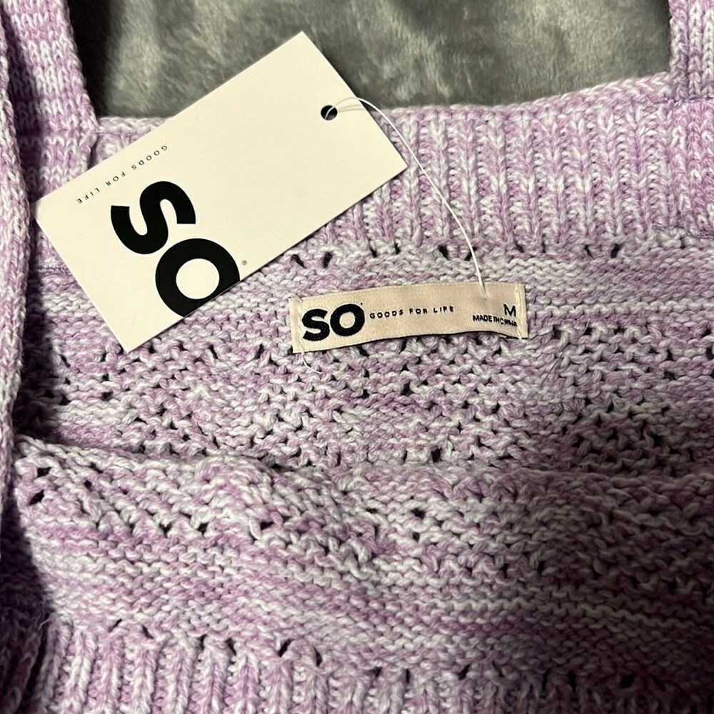 SO Purple Cropped Tank Sweater - Picture 4 of 5